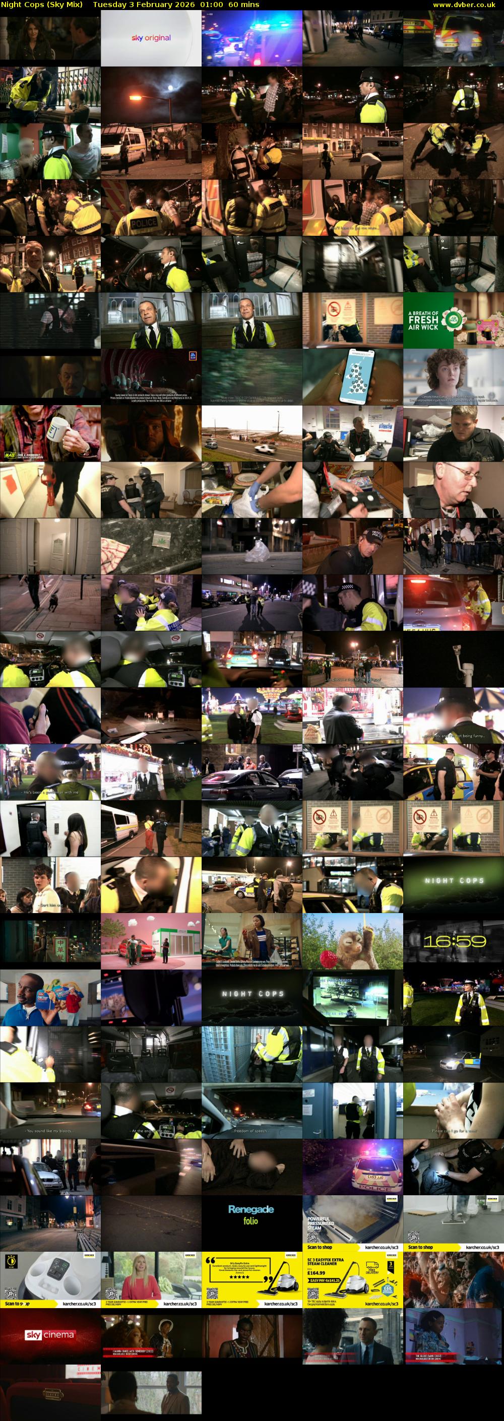 Night Cops (Sky Mix) Tuesday 3 February 2026 01:00 - 02:00
