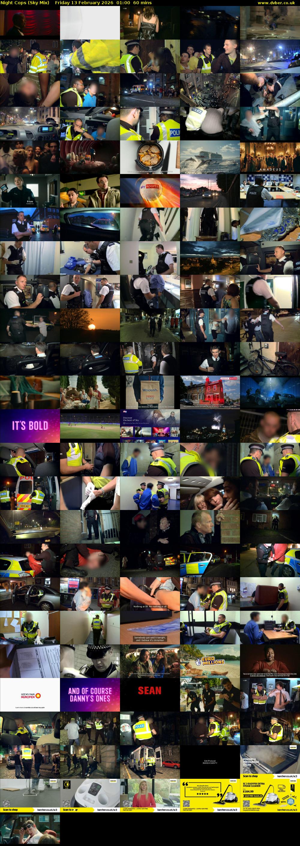 Night Cops (Sky Mix) Friday 13 February 2026 01:00 - 02:00