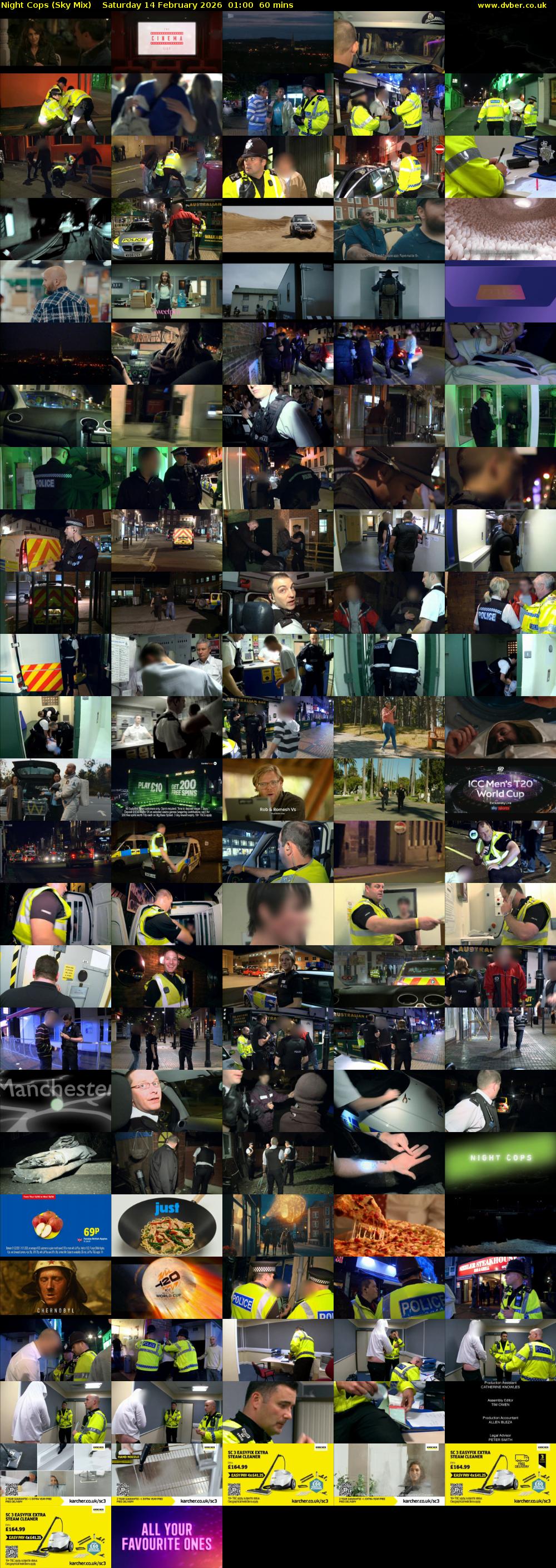 Night Cops (Sky Mix) Saturday 14 February 2026 01:00 - 02:00