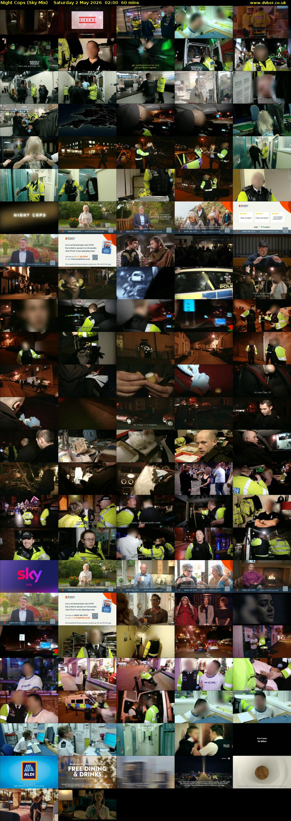 Night Cops (Sky Mix) Saturday 2 May 2026 02:00 - 03:00