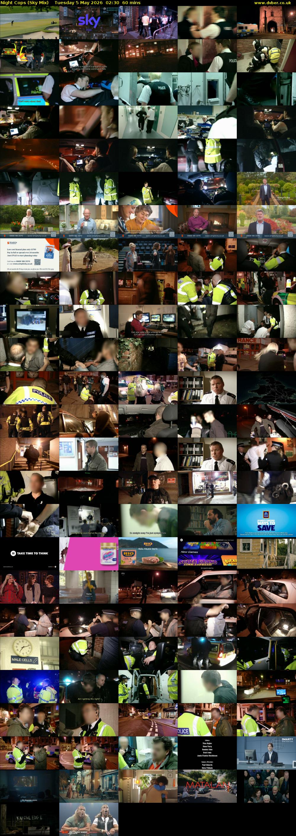 Night Cops (Sky Mix) Tuesday 5 May 2026 02:30 - 03:30