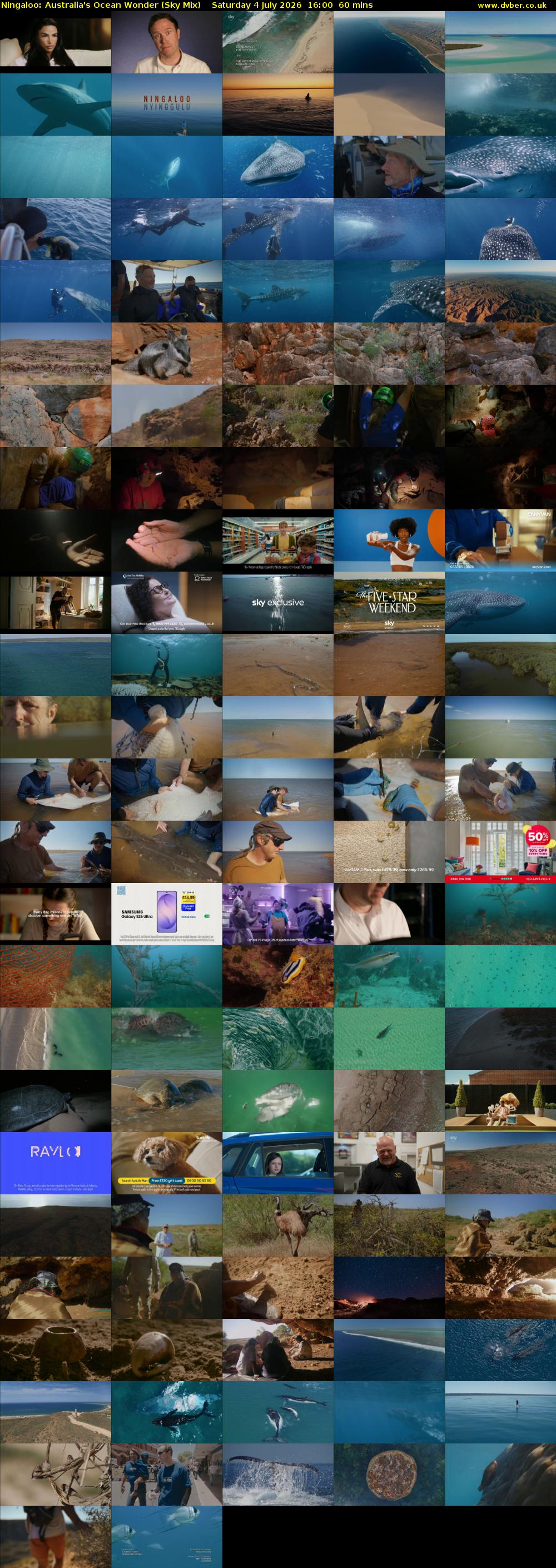 Ningaloo: Australia's Ocean Wonder (Sky Mix) Saturday 4 July 2026 16:00 - 17:00