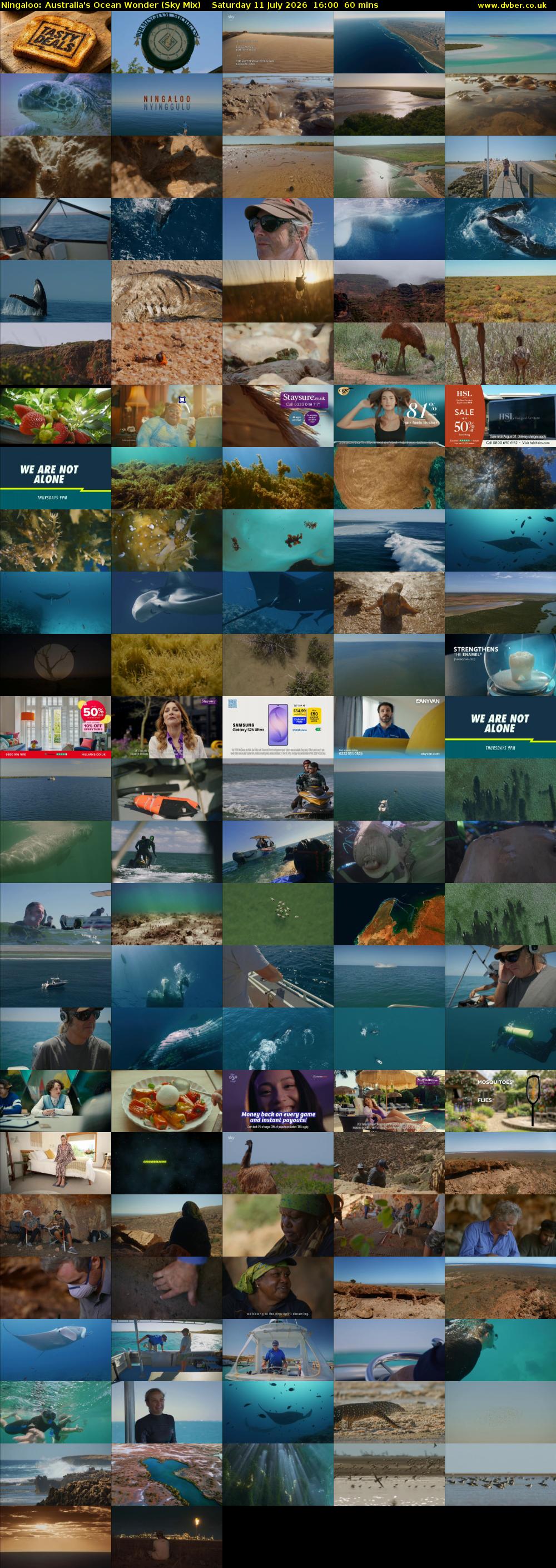 Ningaloo: Australia's Ocean Wonder (Sky Mix) Saturday 11 July 2026 16:00 - 17:00