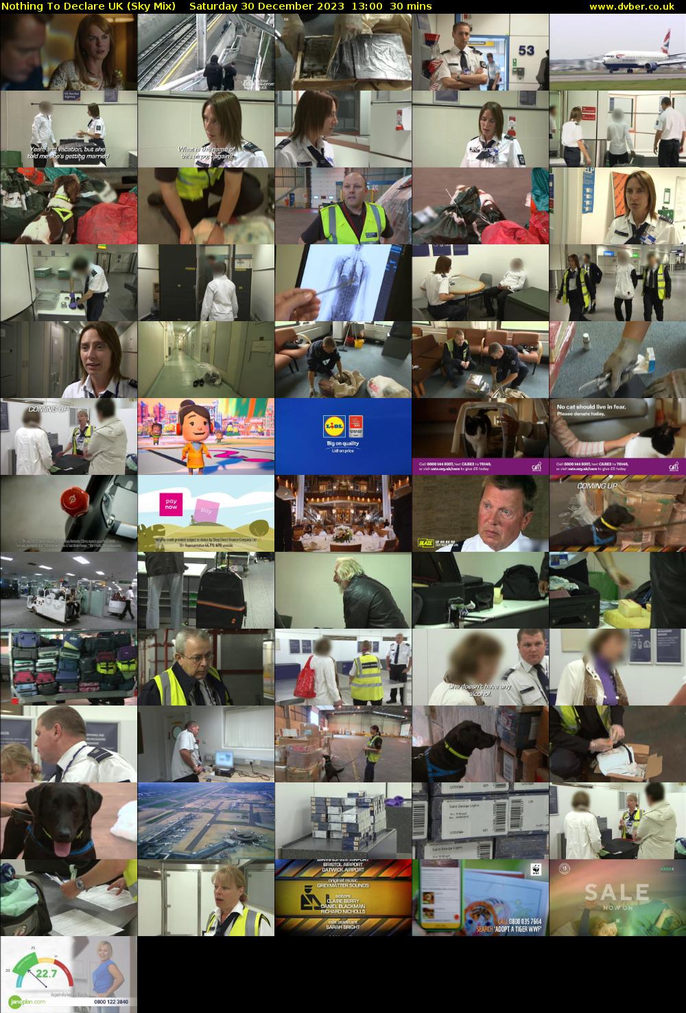 Nothing To Declare UK (Sky Mix) Saturday 30 December 2023 13:00 - 13:30
