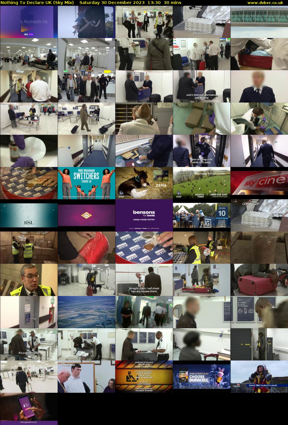 Nothing To Declare UK (Sky Mix) Saturday 30 December 2023 13:30 - 14:00