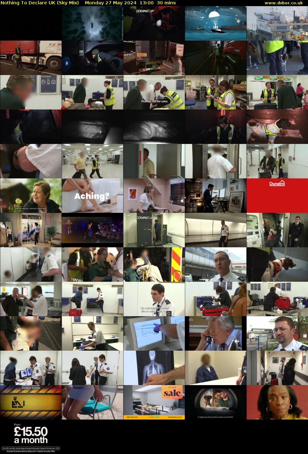 Nothing To Declare UK (Sky Mix) Monday 27 May 2024 13:00 - 13:30