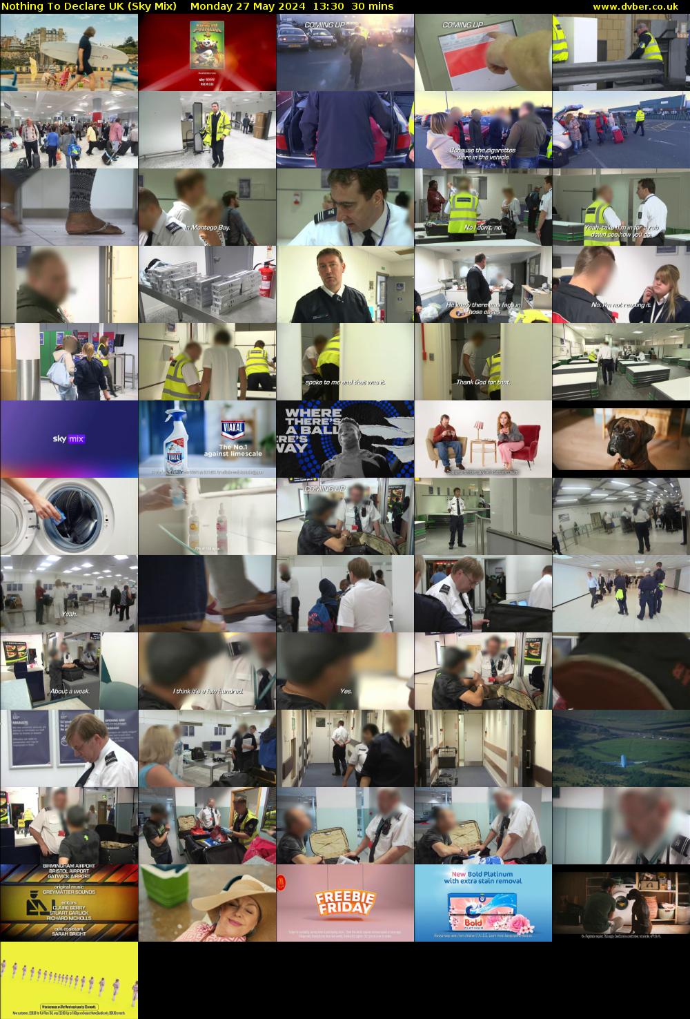 Nothing To Declare UK (Sky Mix) Monday 27 May 2024 13:30 - 14:00