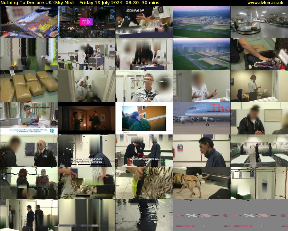 Nothing To Declare UK (Sky Mix) Friday 19 July 2024 08:30 - 09:00