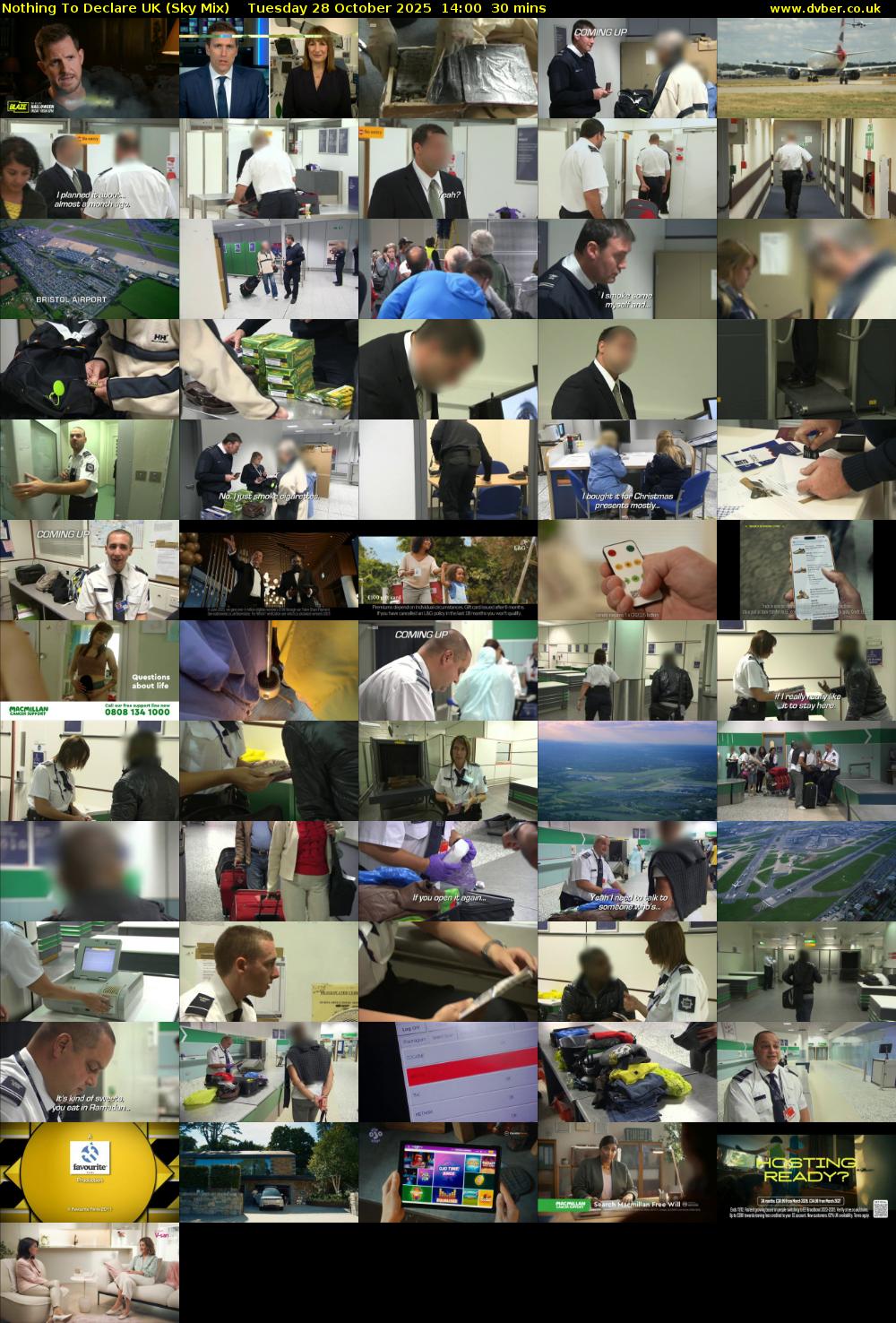 Nothing To Declare UK (Sky Mix) Tuesday 28 October 2025 14:00 - 14:30