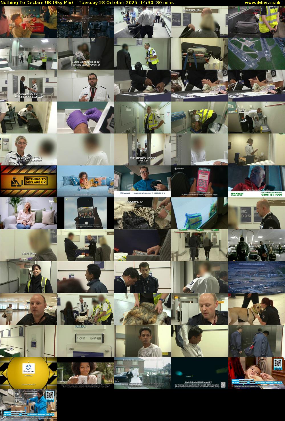 Nothing To Declare UK (Sky Mix) Tuesday 28 October 2025 14:30 - 15:00