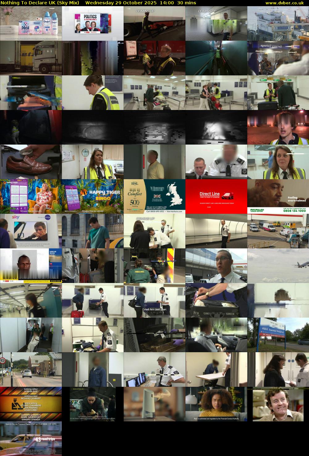 Nothing To Declare UK (Sky Mix) Wednesday 29 October 2025 14:00 - 14:30