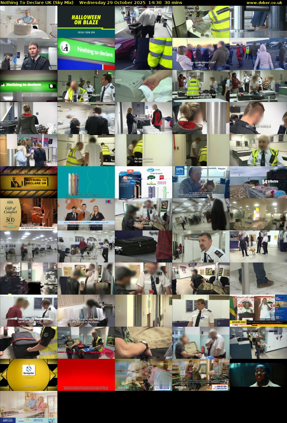 Nothing To Declare UK (Sky Mix) Wednesday 29 October 2025 14:30 - 15:00