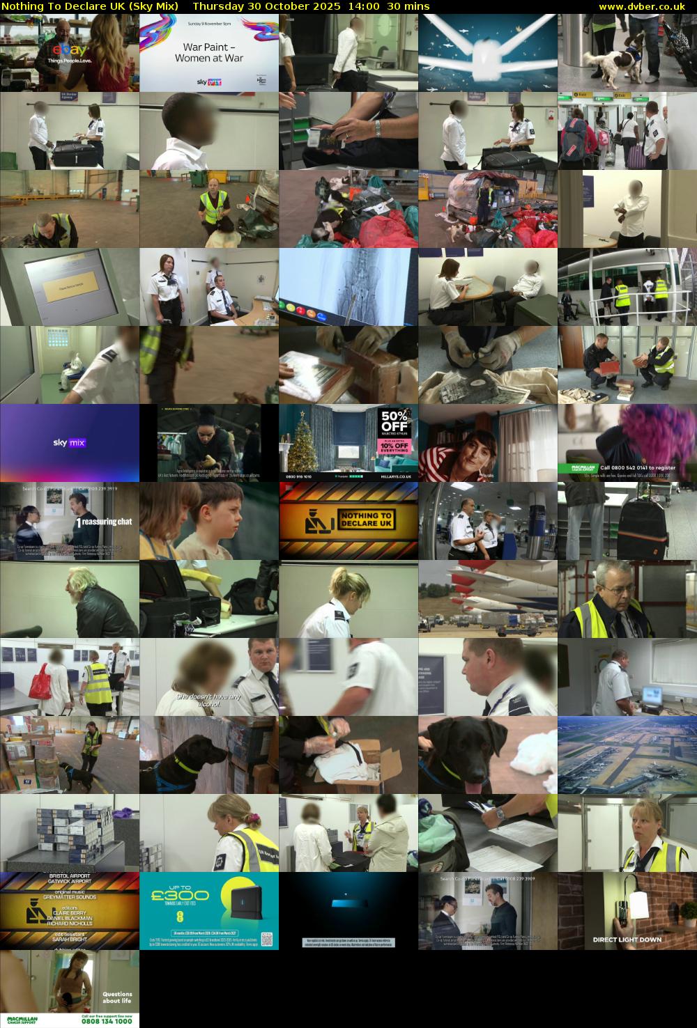 Nothing To Declare UK (Sky Mix) Thursday 30 October 2025 14:00 - 14:30