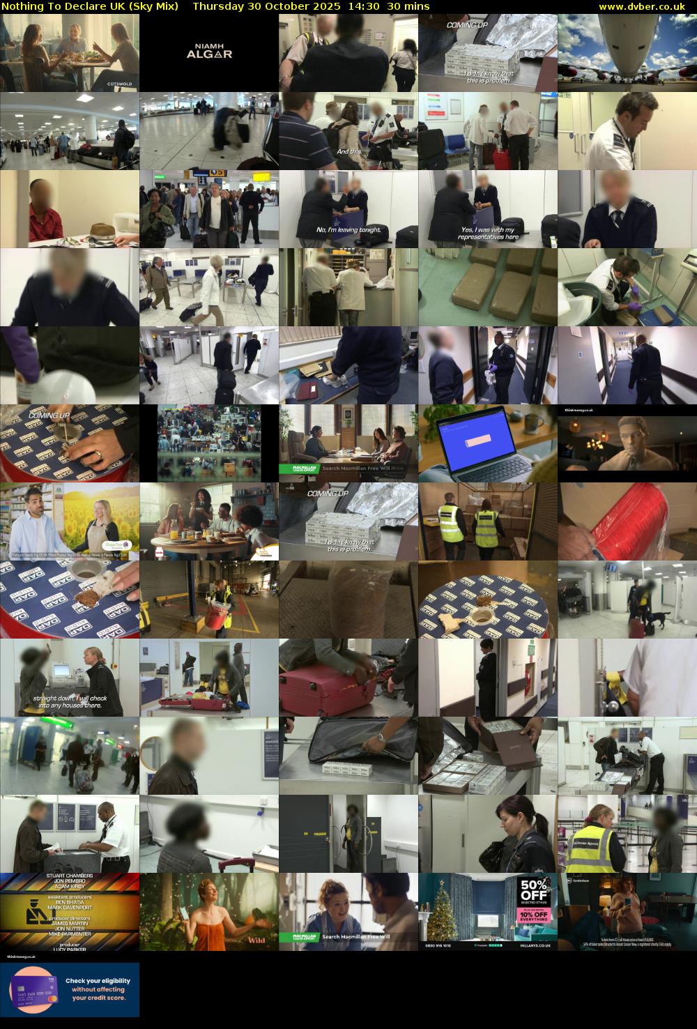 Nothing To Declare UK (Sky Mix) Thursday 30 October 2025 14:30 - 15:00