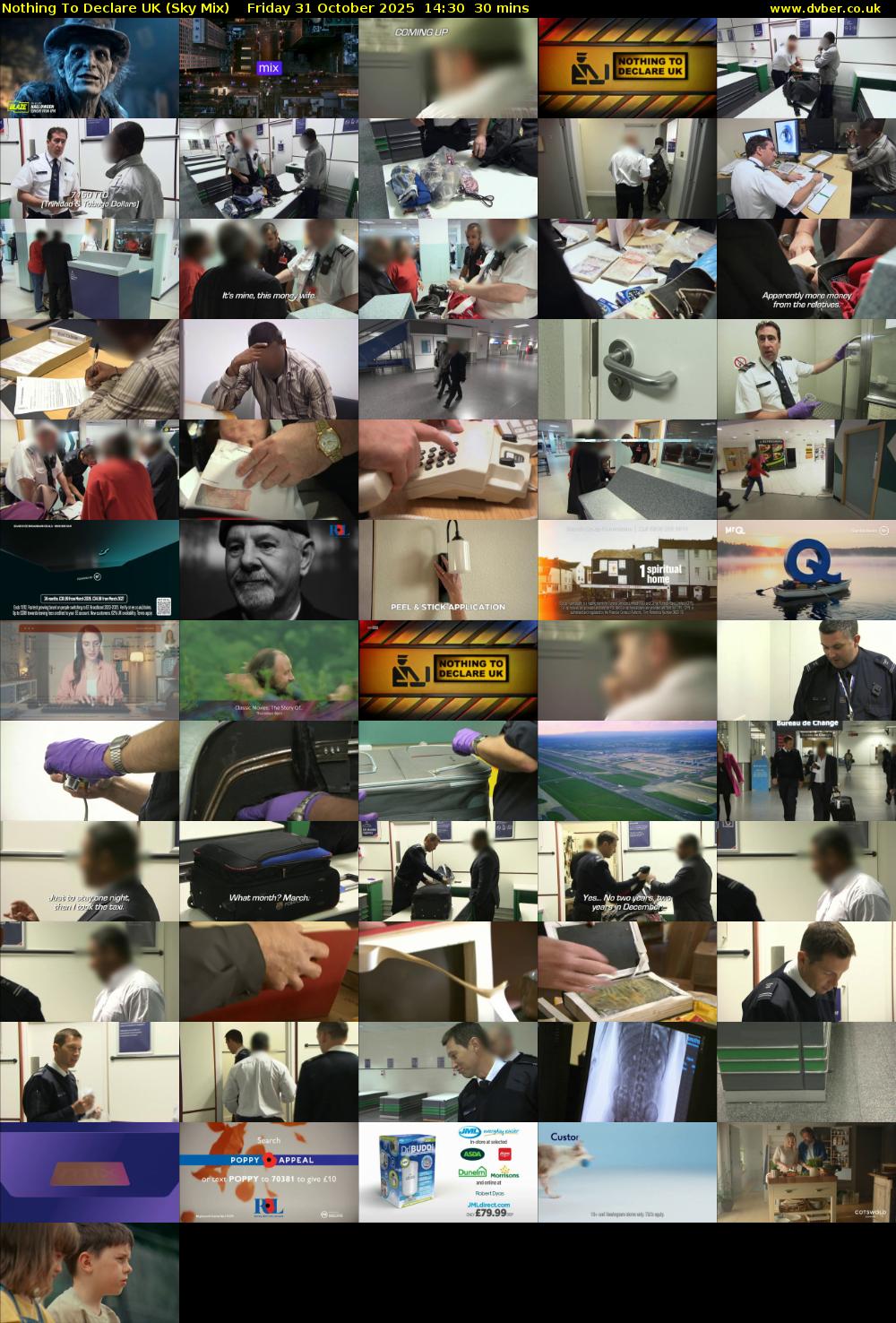 Nothing To Declare UK (Sky Mix) Friday 31 October 2025 14:30 - 15:00