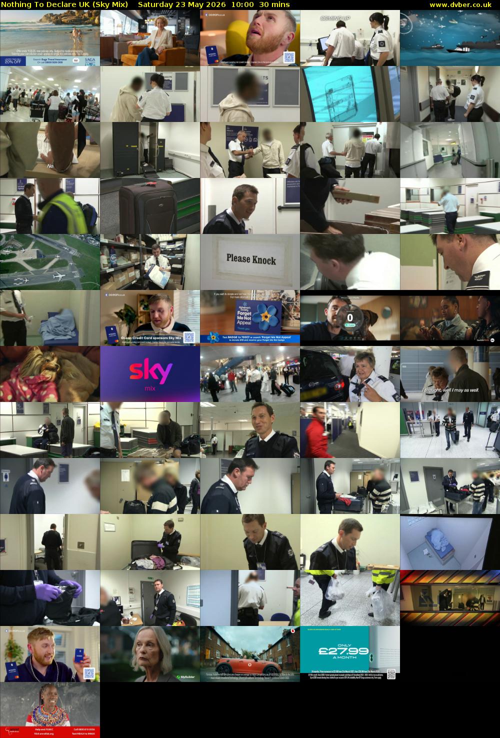 Nothing To Declare UK (Sky Mix) Saturday 23 May 2026 10:00 - 10:30