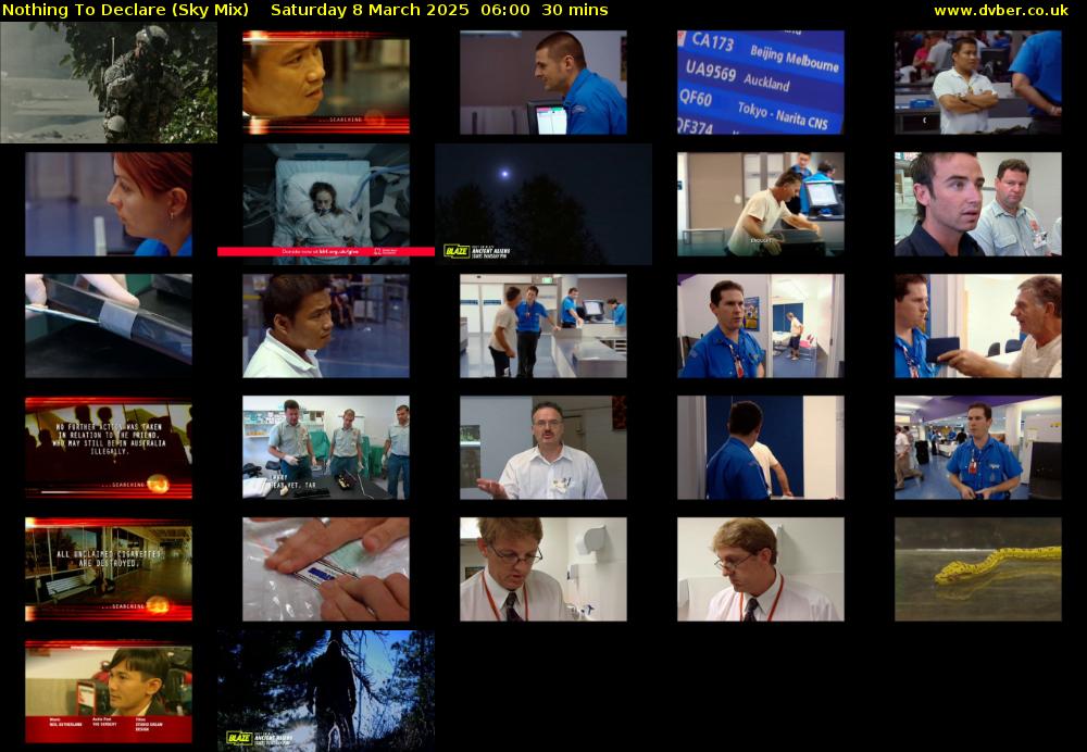 Nothing To Declare (Sky Mix) Saturday 8 March 2025 06:00 - 06:30