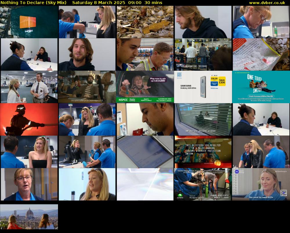 Nothing To Declare (Sky Mix) Saturday 8 March 2025 09:00 - 09:30