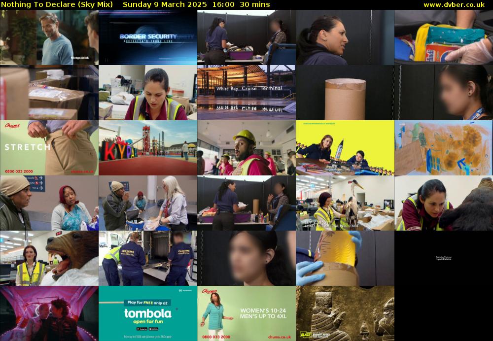 Nothing To Declare (Sky Mix) Sunday 9 March 2025 16:00 - 16:30