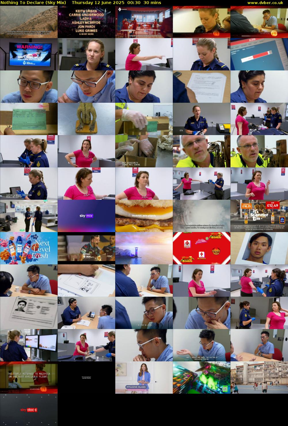 Nothing To Declare (Sky Mix) Thursday 12 June 2025 00:30 - 01:00