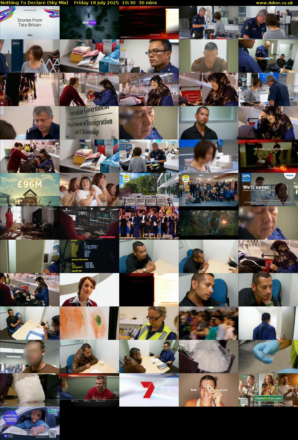 Nothing To Declare (Sky Mix) Friday 18 July 2025 10:30 - 11:00
