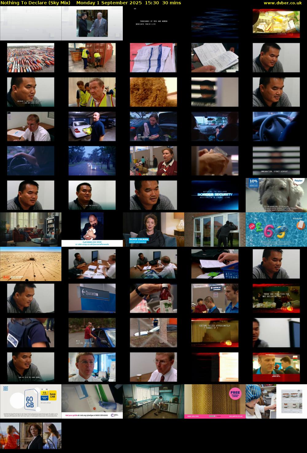 Nothing To Declare (Sky Mix) Monday 1 September 2025 15:30 - 16:00