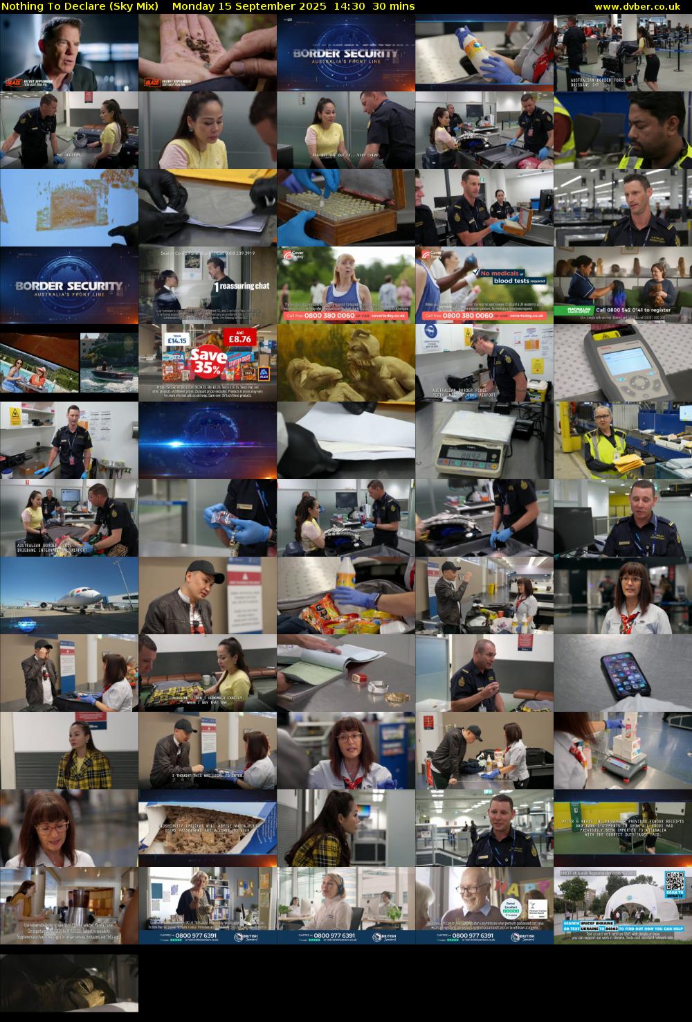 Nothing To Declare (Sky Mix) Monday 15 September 2025 14:30 - 15:00