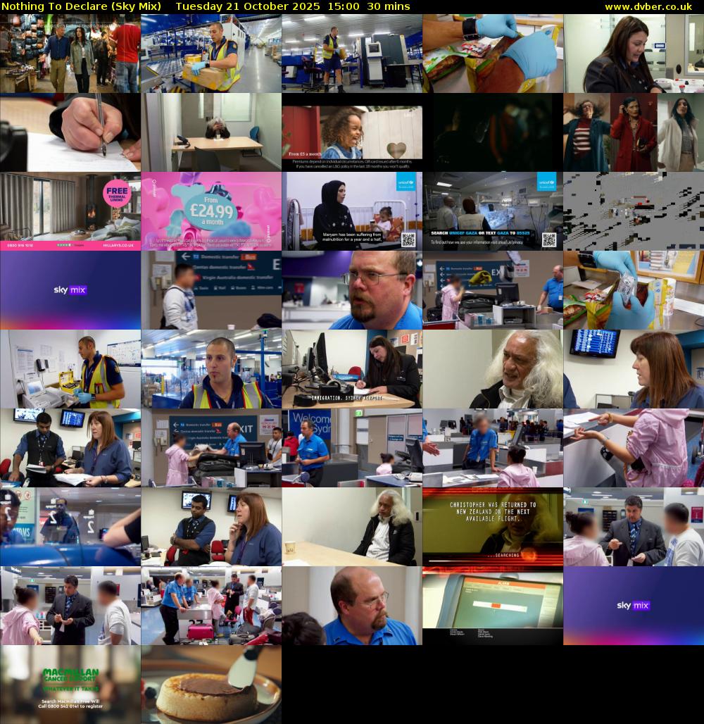 Nothing To Declare (Sky Mix) Tuesday 21 October 2025 15:00 - 15:30