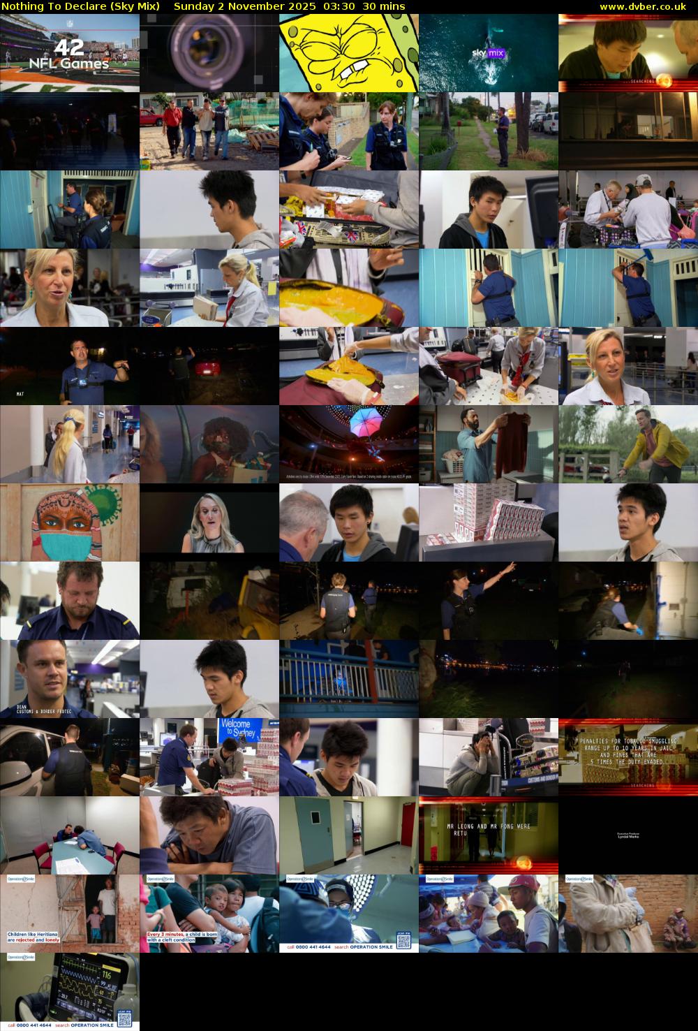 Nothing To Declare (Sky Mix) Sunday 2 November 2025 03:30 - 04:00