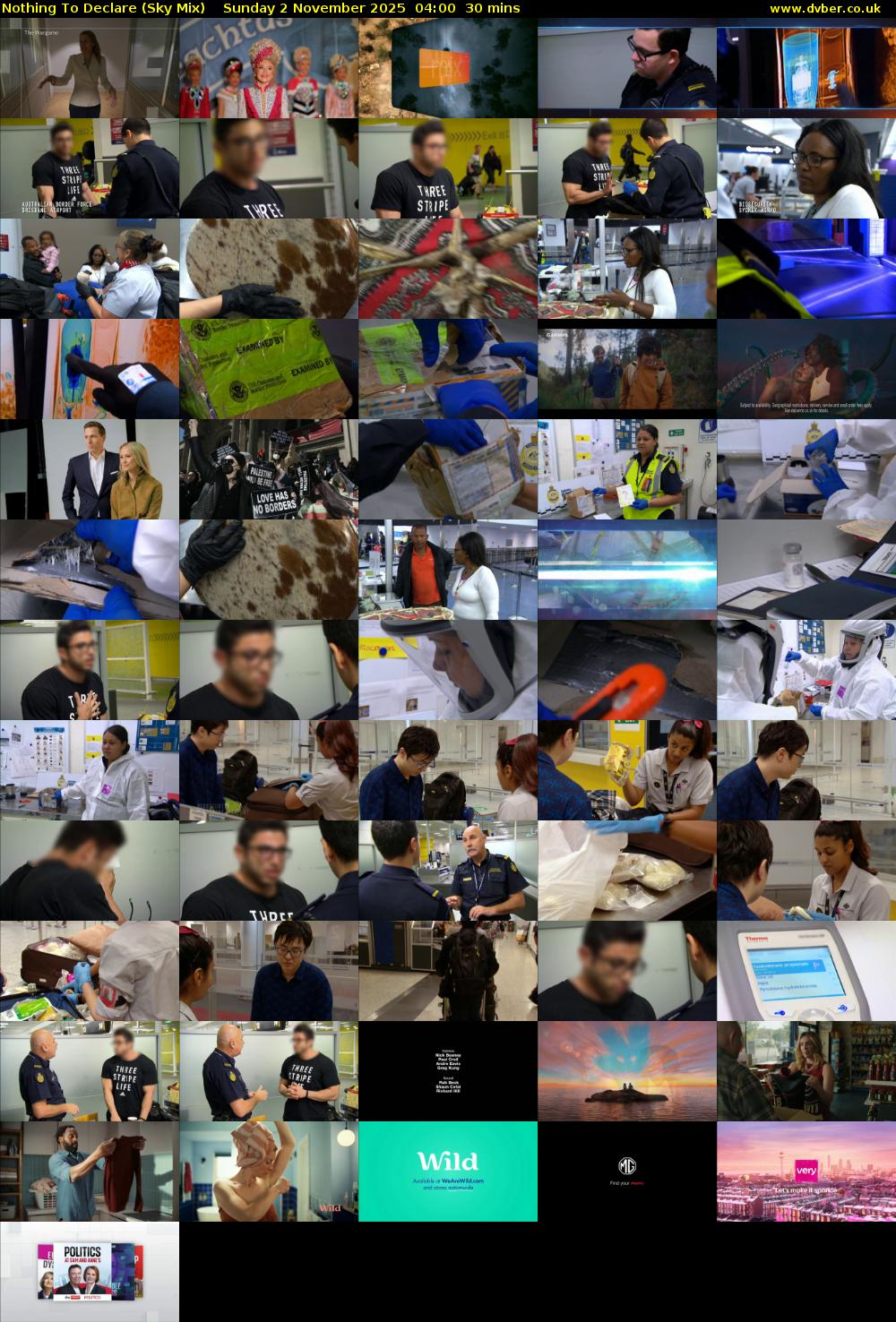 Nothing To Declare (Sky Mix) Sunday 2 November 2025 04:00 - 04:30