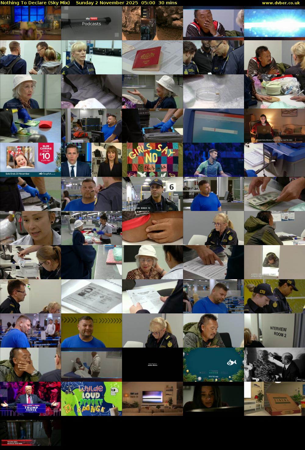 Nothing To Declare (Sky Mix) Sunday 2 November 2025 05:00 - 05:30