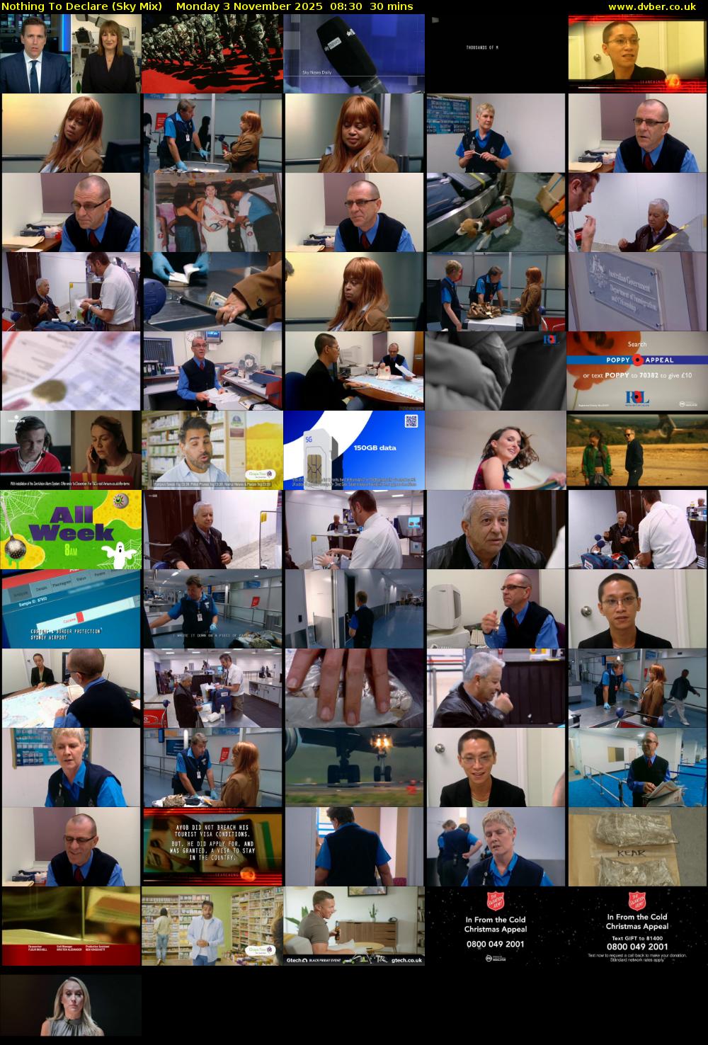Nothing To Declare (Sky Mix) Monday 3 November 2025 08:30 - 09:00