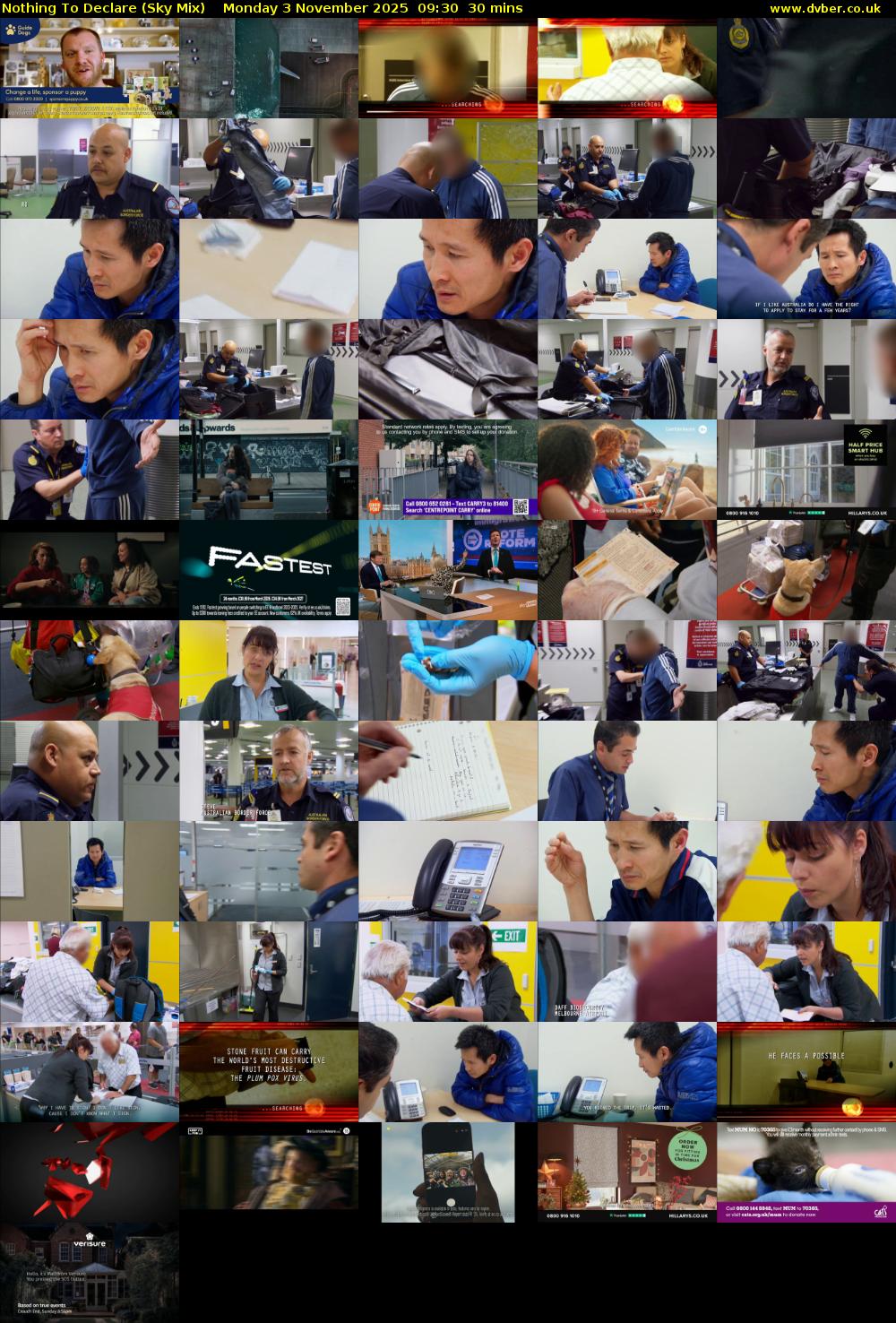 Nothing To Declare (Sky Mix) Monday 3 November 2025 09:30 - 10:00