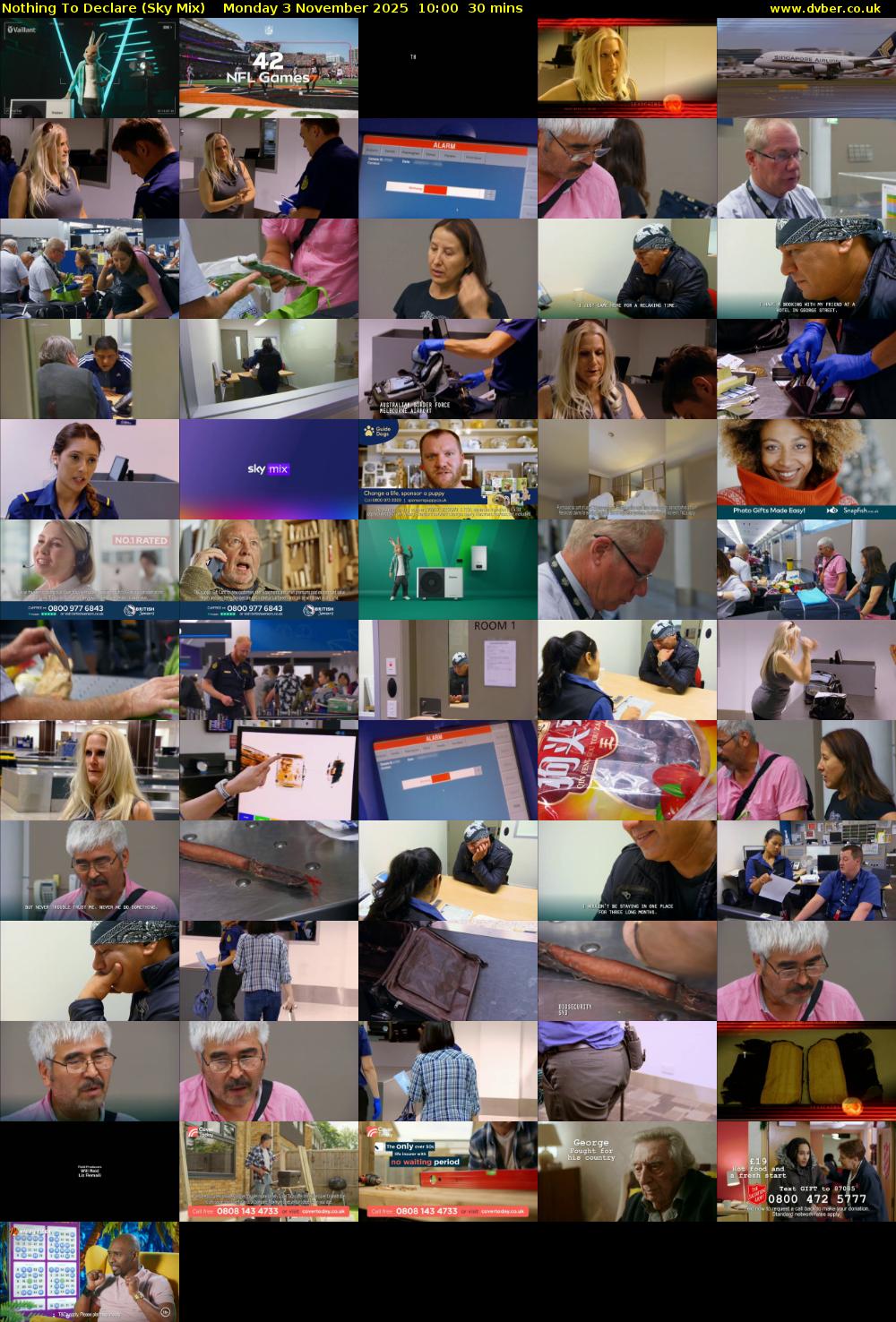 Nothing To Declare (Sky Mix) Monday 3 November 2025 10:00 - 10:30