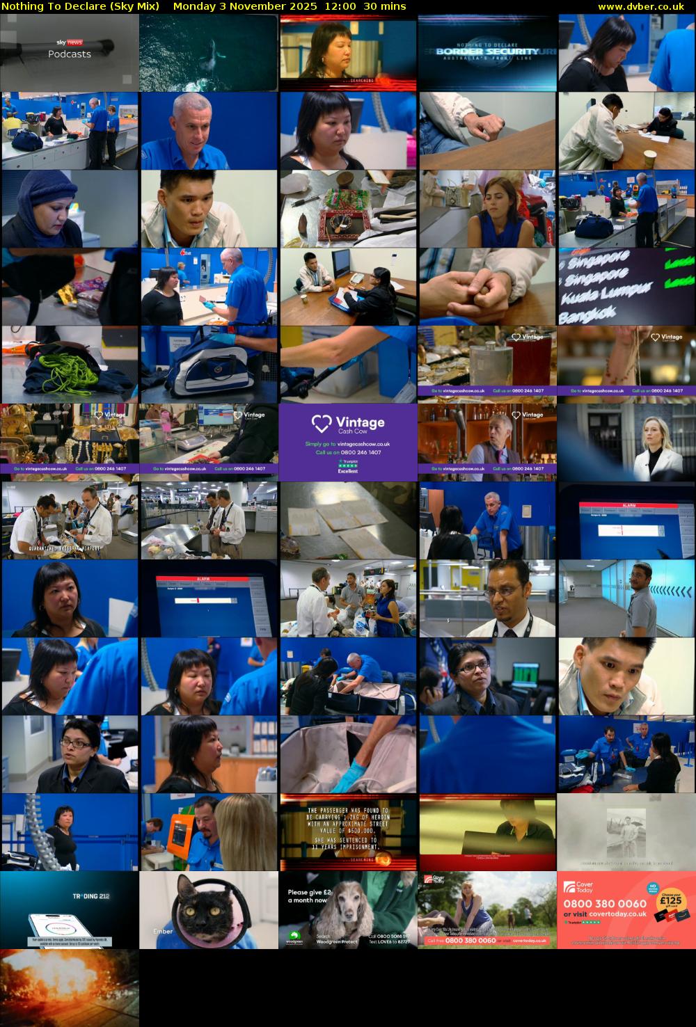 Nothing To Declare (Sky Mix) Monday 3 November 2025 12:00 - 12:30