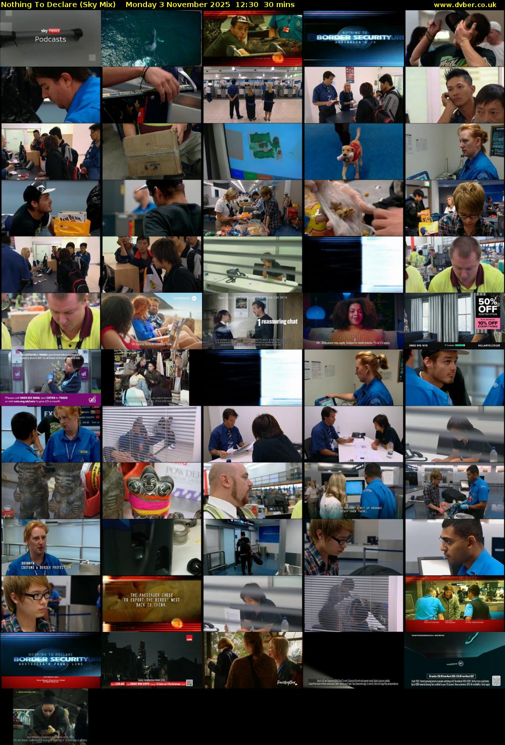 Nothing To Declare (Sky Mix) Monday 3 November 2025 12:30 - 13:00