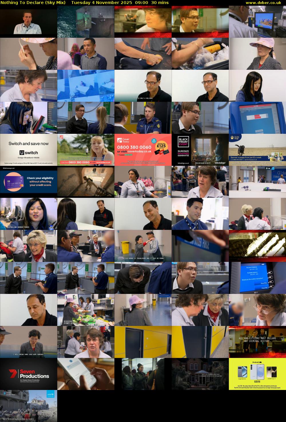 Nothing To Declare (Sky Mix) Tuesday 4 November 2025 09:00 - 09:30