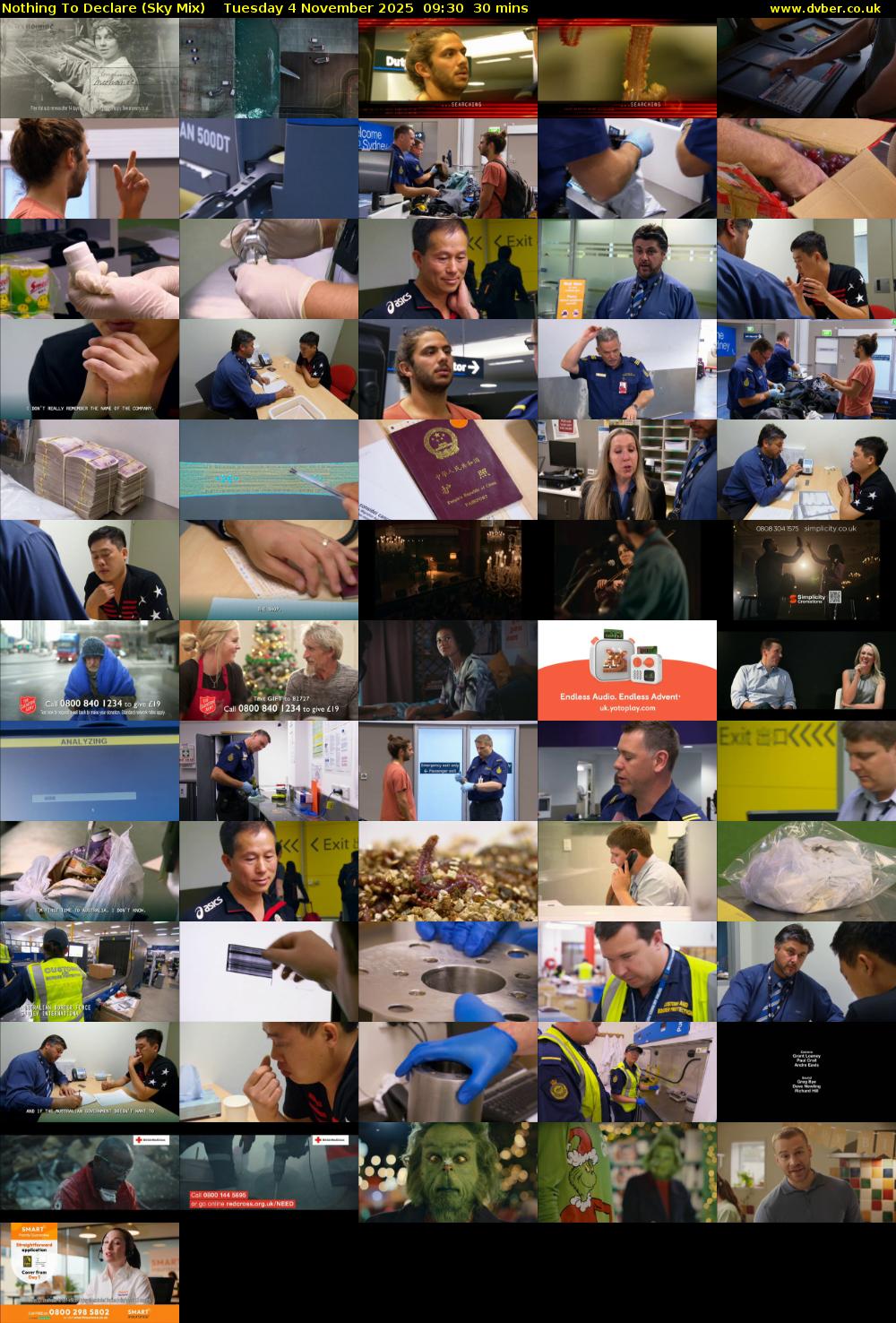 Nothing To Declare (Sky Mix) Tuesday 4 November 2025 09:30 - 10:00