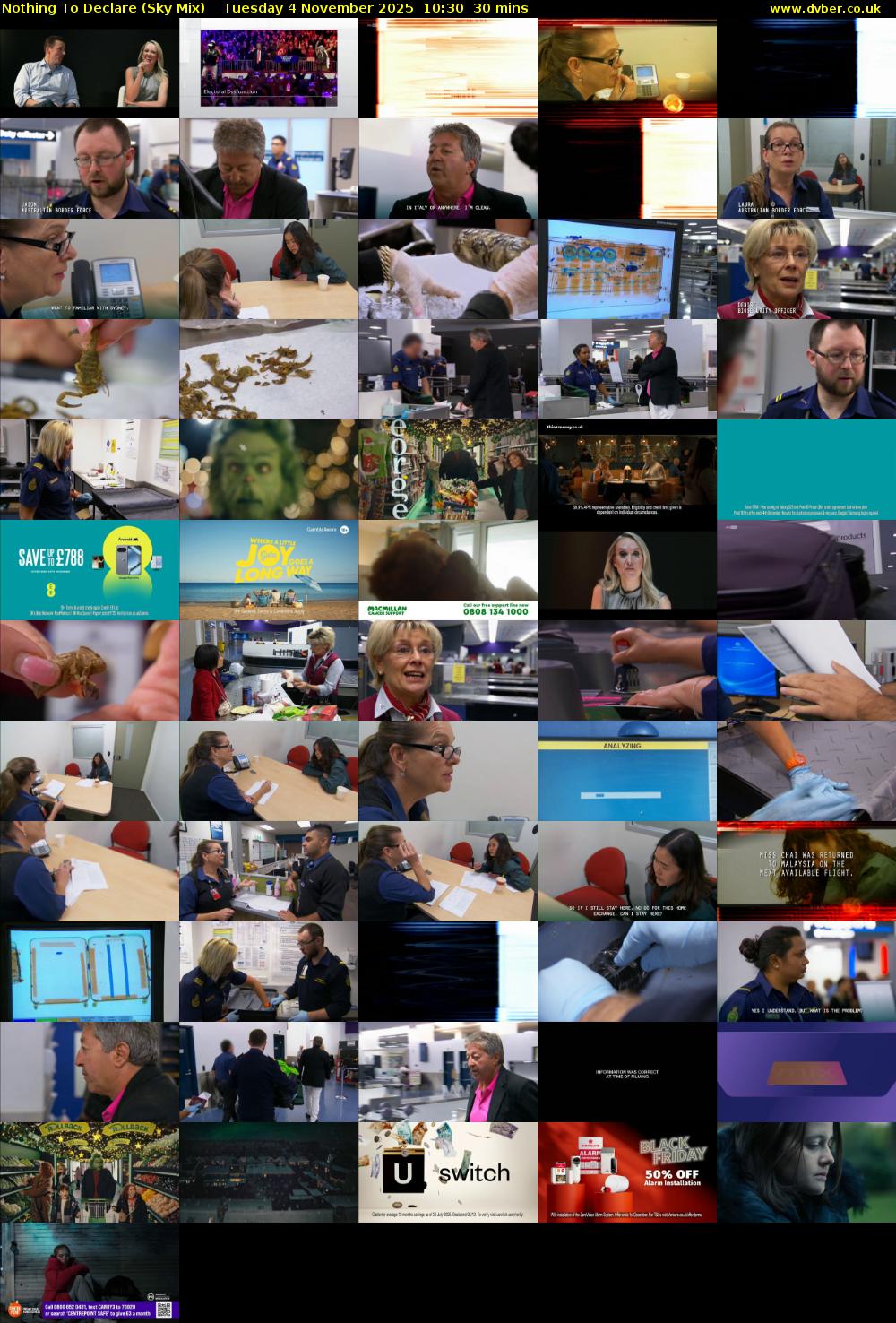 Nothing To Declare (Sky Mix) Tuesday 4 November 2025 10:30 - 11:00