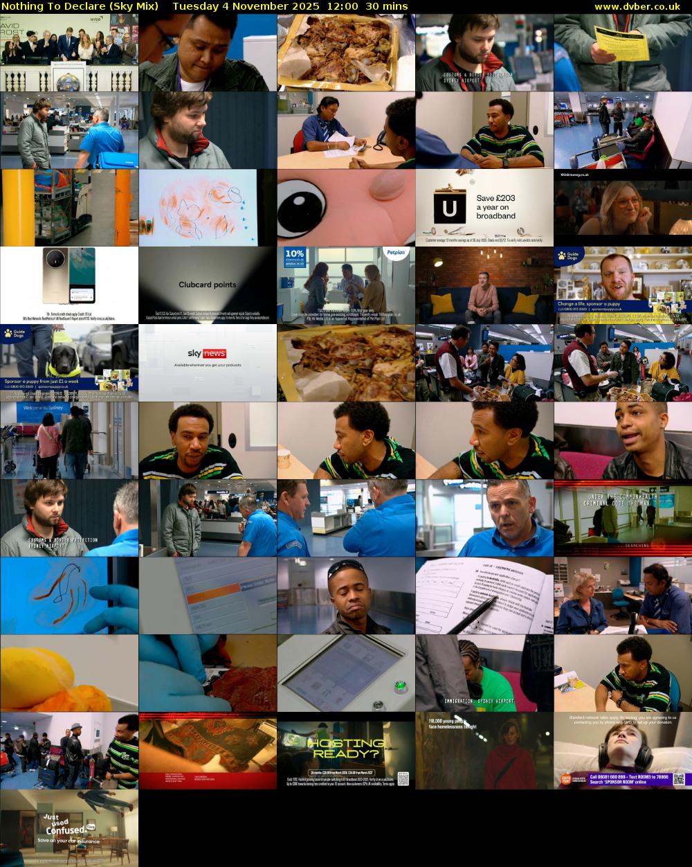 Nothing To Declare (Sky Mix) Tuesday 4 November 2025 12:00 - 12:30