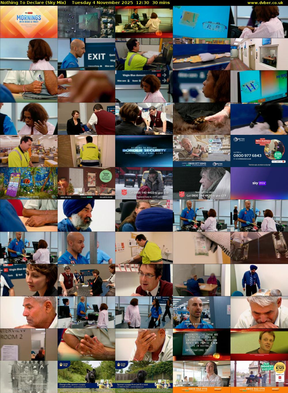 Nothing To Declare (Sky Mix) Tuesday 4 November 2025 12:30 - 13:00