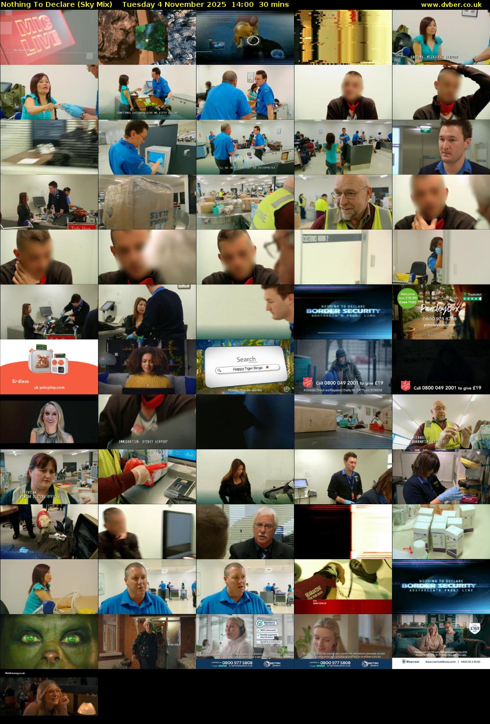 Nothing To Declare (Sky Mix) Tuesday 4 November 2025 14:00 - 14:30