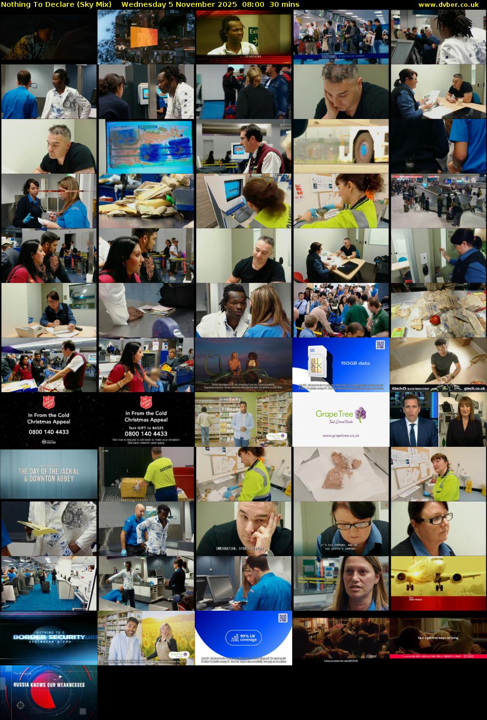 Nothing To Declare (Sky Mix) Wednesday 5 November 2025 08:00 - 08:30