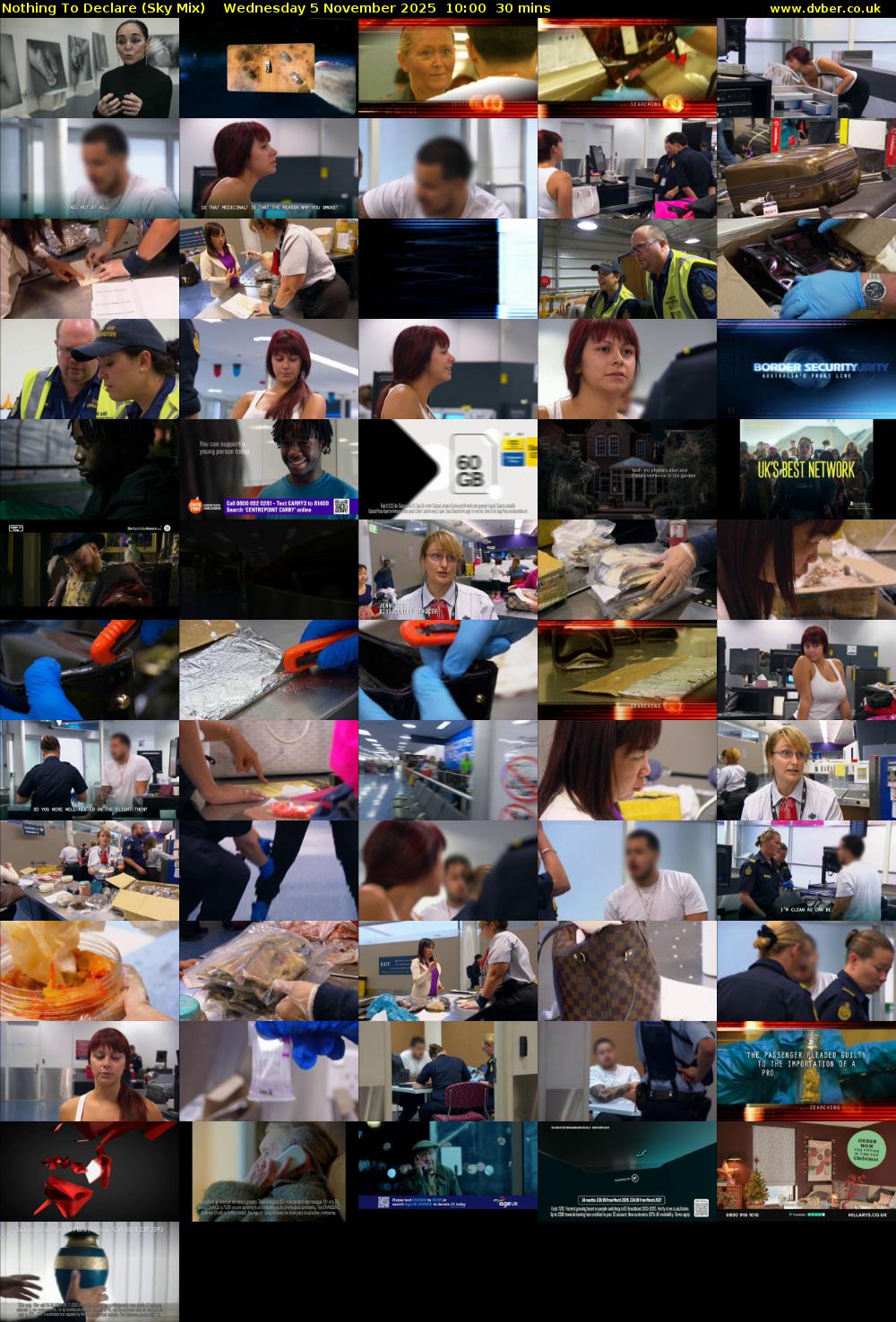 Nothing To Declare (Sky Mix) Wednesday 5 November 2025 10:00 - 10:30