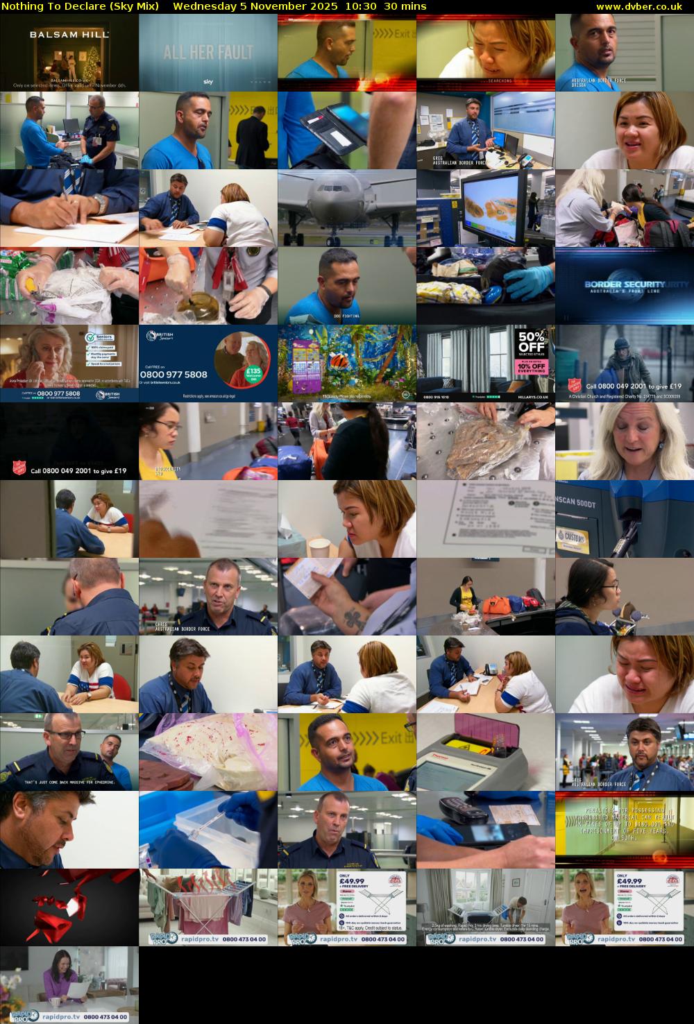 Nothing To Declare (Sky Mix) Wednesday 5 November 2025 10:30 - 11:00