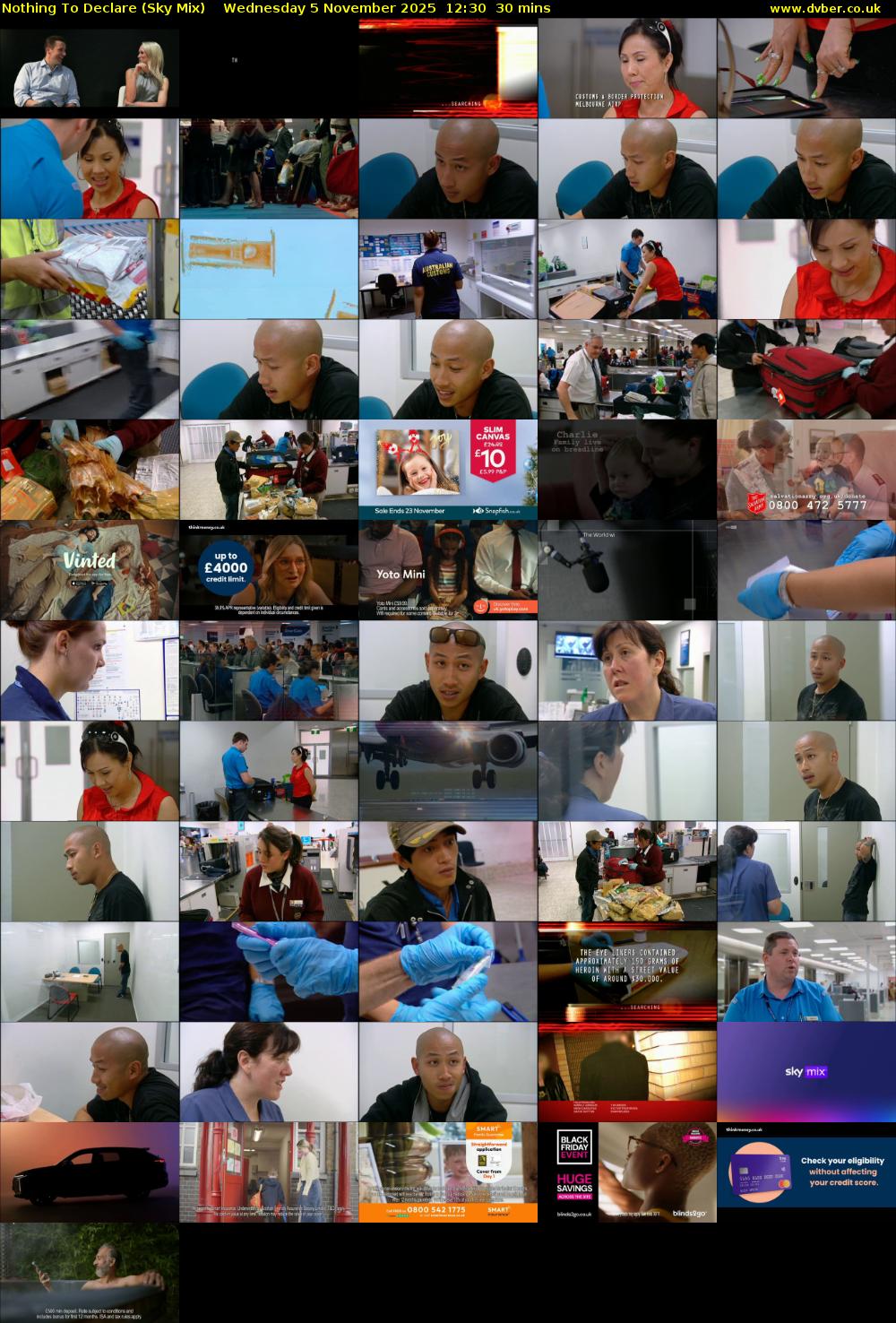 Nothing To Declare (Sky Mix) Wednesday 5 November 2025 12:30 - 13:00