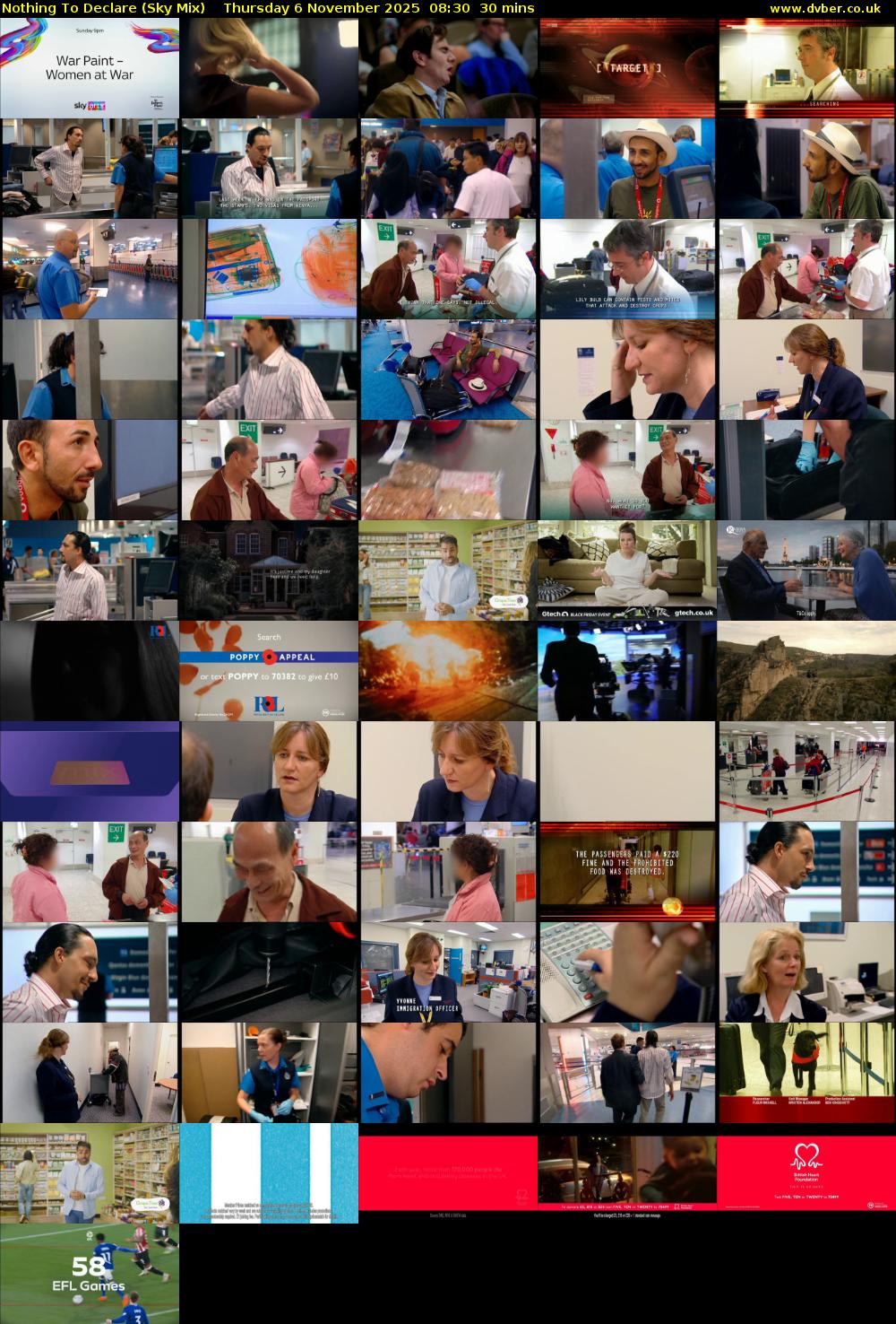 Nothing To Declare (Sky Mix) Thursday 6 November 2025 08:30 - 09:00