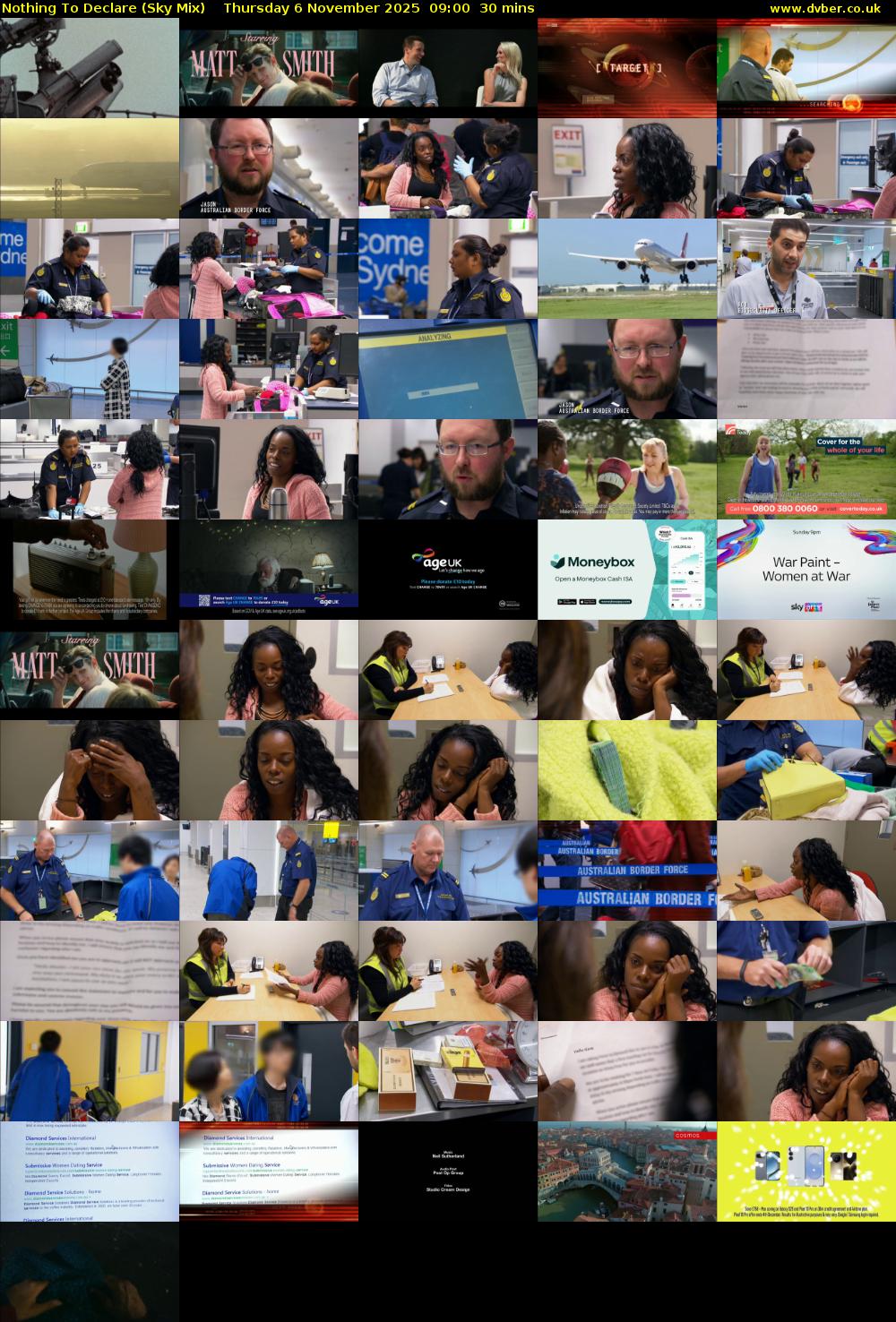 Nothing To Declare (Sky Mix) Thursday 6 November 2025 09:00 - 09:30