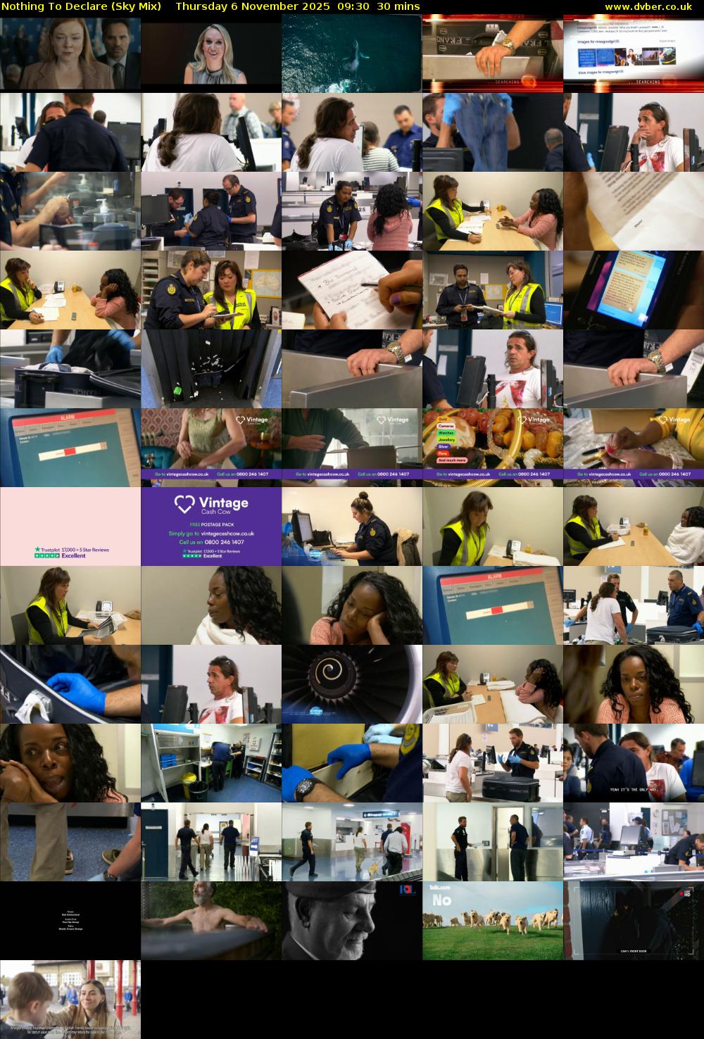 Nothing To Declare (Sky Mix) Thursday 6 November 2025 09:30 - 10:00