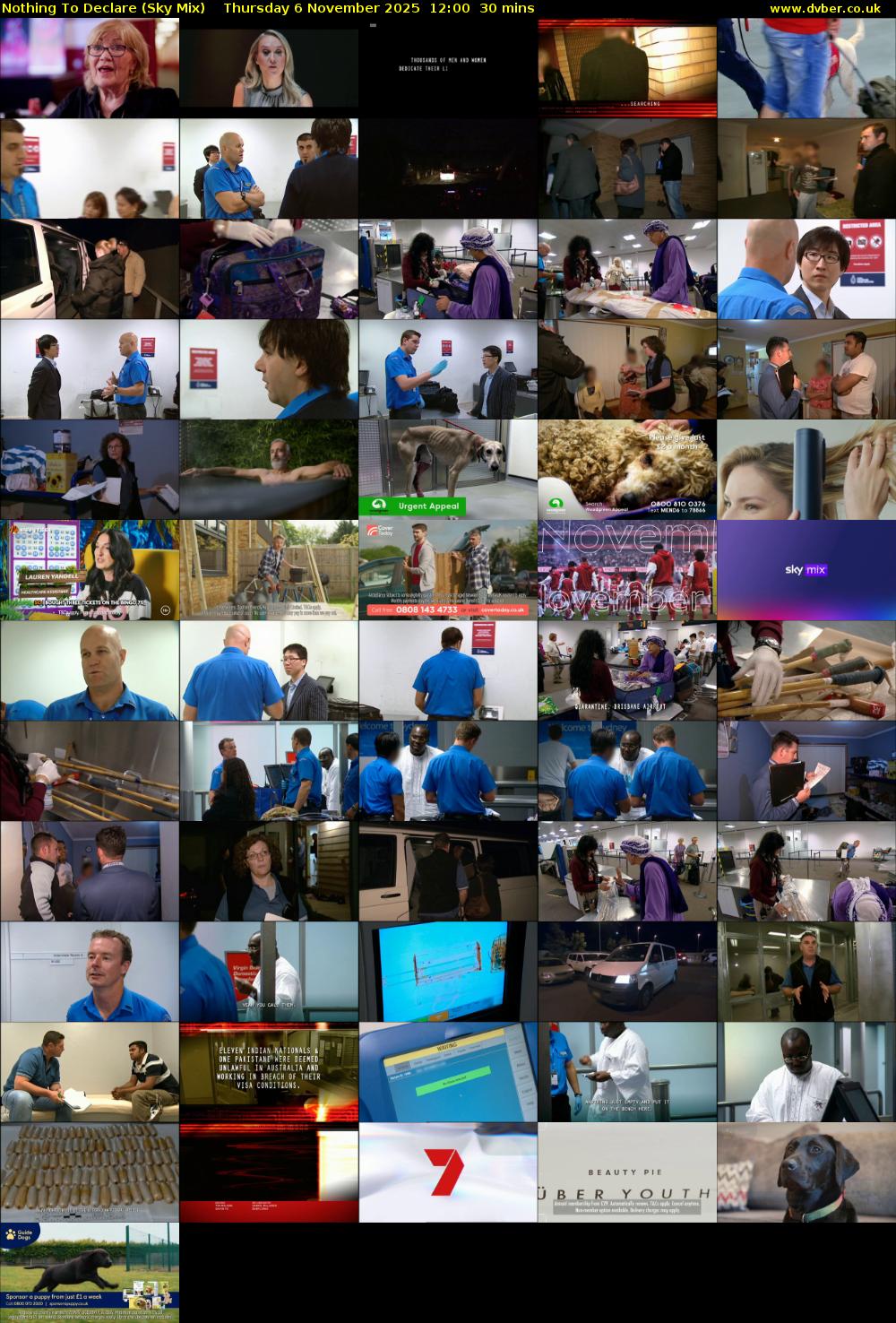 Nothing To Declare (Sky Mix) Thursday 6 November 2025 12:00 - 12:30